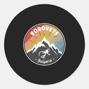 Snowboard Borovets Bulgarije Ronde Sticker