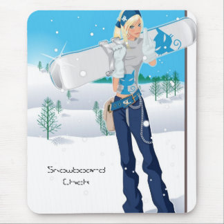 Snowboard Chick Muismat
