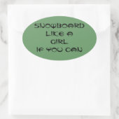 snowboard comme un autocollant fille (Sac)