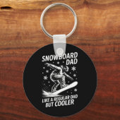 Snowboard Dad Funny Snowboarder Sleutelhanger (Voorkant)