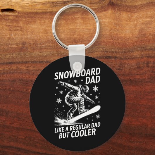 Snowboard Dad Funny Snowboarder Sleutelhanger (Voorkant)