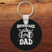 Snowboard Dad Mountain Range Snowboarding Vader F Sleutelhanger (Voorkant)