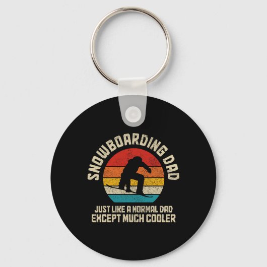 Snowboard Dad Snowboarder Grappig  Snowboard Sleutelhanger (Voorkant)