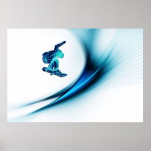 Snowboard design afdrukken poster