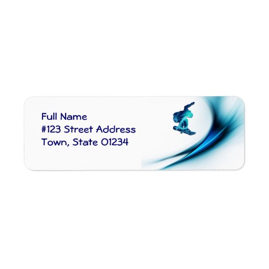 Snowboard Design Mailing Label (Voorkant)