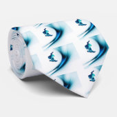 Snowboard Design Mannen Necktie Stropdas (Opgerold)