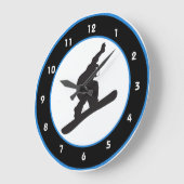 Snowboard Design Mur Horloge (Angle)