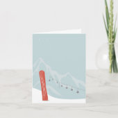 Snowboard en skilift in Winter Wonderland Kaart (Voorkant)