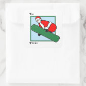 Snowboard - étiquettes cadeaux de Noël (Sac)