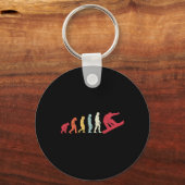 Snowboard evolutie van Man Boarder Monkey Ape naar Sleutelhanger (Voorkant)