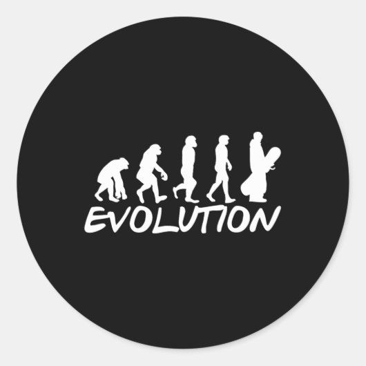 Snowboard Evolution Snowboarding Ronde Sticker (Voorkant)