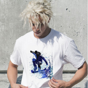 Snowboard extreme winter sport koele sprong gradië t-shirt