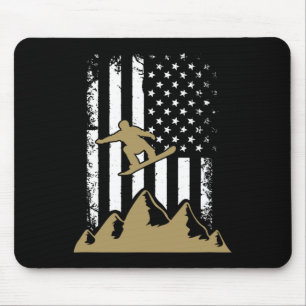 Snowboard Flag Winter Snowboarden Sport Ski Gift Muismat