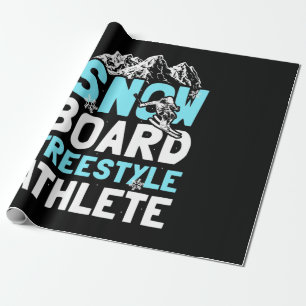 Snowboard Freestyle Athlete Cadeaupapier