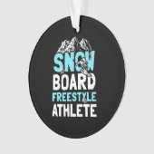 Snowboard Freestyle Athlete Ornament (voorkant)