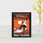 Snowboard Funny Mijn Snowboarden Techniek Kaart (Gele Bloem)