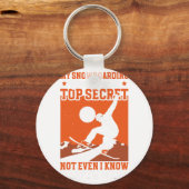 Snowboard Funny Mijn Snowboarden Techniek Sleutelhanger (Voorkant)