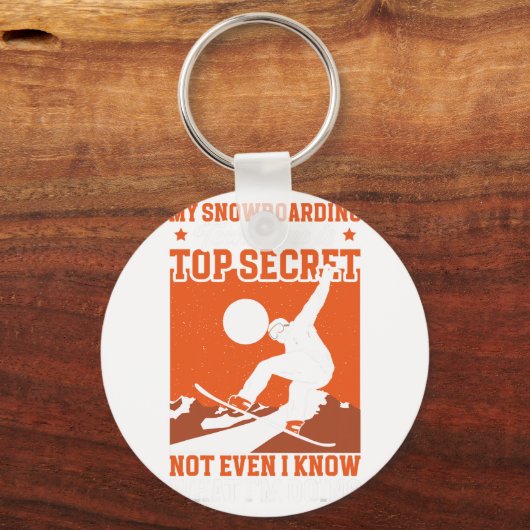 Snowboard Funny Mijn Snowboarden Techniek Sleutelhanger (Voorkant)
