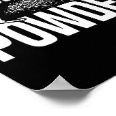 Snowboard getriggerd door poeder 1 poster (Hoek)