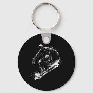 Snowboard glijden in stijl sleutelhanger