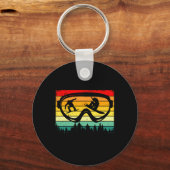 Snowboard Goggles Mountain Snowboarding Retro Vaca Sleutelhanger (Voorkant)