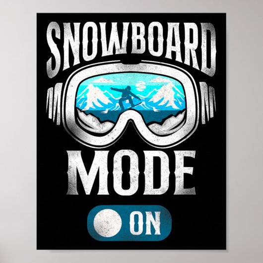 Snowboard  Goggles Poster (Voorkant)