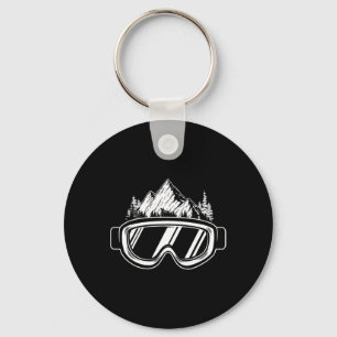 Snowboard Goggles - Wintersport Wedstrijd Snowb Sleutelhanger