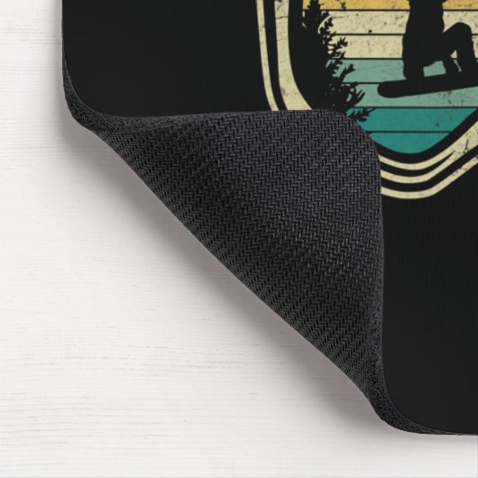 Snowboard Googles Big Air Silhouette Retro Trees Muismat (Hoek)