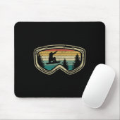 Snowboard Googles Big Air Silhouette Retro Trees Muismat (Met muis)