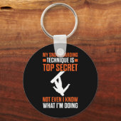 Snowboard Grappig Mijn snowboardingtechniek is top Sleutelhanger (Voorkant)