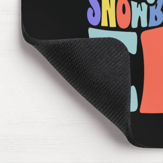 Snowboard Groovy Retro in mijn snowboarden tijdper Muismat (Hoek)