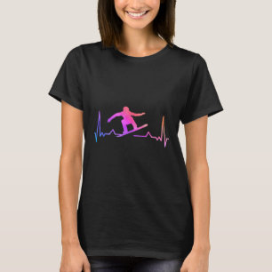 Snowboard hartslag 80s Retro Winter Snowboard T-shirt