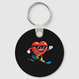 Snowboard Heart Snowboarding Valentijnsdag Boys G Sleutelhanger