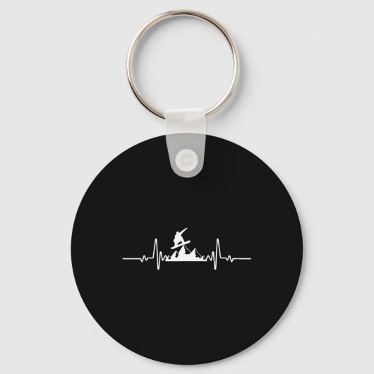 Snowboard Heartbeat Snowboarder Frequency Pulse SP Sleutelhanger (Voorkant)
