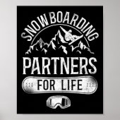 Snowboard  huwelijk 1 poster (Voorkant)