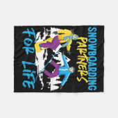 Snowboard huwelijksvrouw echtgenoot Snowb Fleece Deken (Voorkant (Horizontaal))