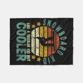 Snowboard Kind Funny Snow Vrouw Snowboarden en S Fleece Deken (Voorkant (Horizontaal))