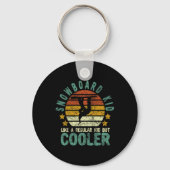 Snowboard Kind Funny Snow Vrouw Snowboarden en S Sleutelhanger (Voorkant)