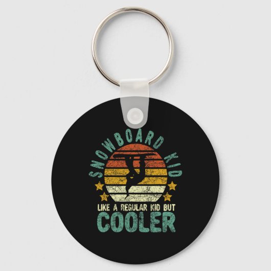 Snowboard Kind Funny Snow Vrouw Snowboarden en S Sleutelhanger (Voorkant)