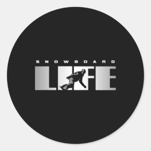 Snowboard Kleding - Snowboarder Snowboard Ronde Sticker