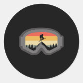 Snowboard Kleding - Snowboarder Snowboard Ronde Sticker (Voorkant)