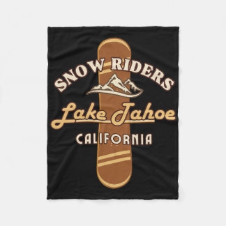 Snowboard Lake Tahoe California Snowboarding Winte Fleece Deken