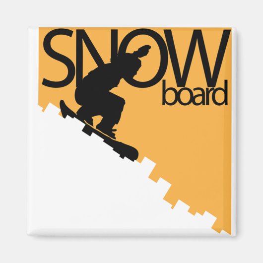 snowboard magneet (Voorkant)