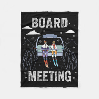 Snowboard Meeting Snowboarding Vakantie om te skië Fleece Deken