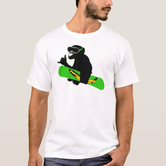 snowboard monkey t-shirt