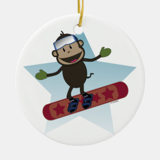 Snowboard Monkey-versiering Keramisch Ornament