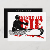 SnowBOARD OF DIE Kaart (Voorkant / Achterkant)