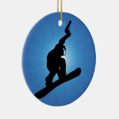 Snowboard Outlaw Keramisch Ornament (Rechts)