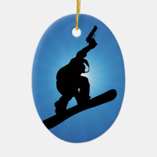 Snowboard Outlaw Keramisch Ornament
