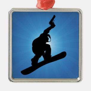 Snowboard Outlaw Metalen Ornament